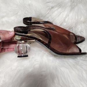 Elegant Brown Slingback Heels